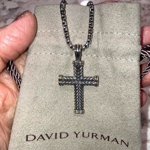 David Yurman Chevron Cross And Chain